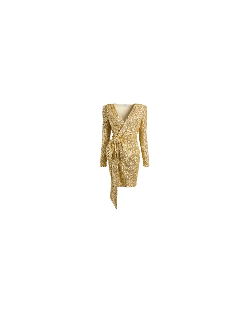 Balmain Mini-Paillettenkleid mit Schleife Gold