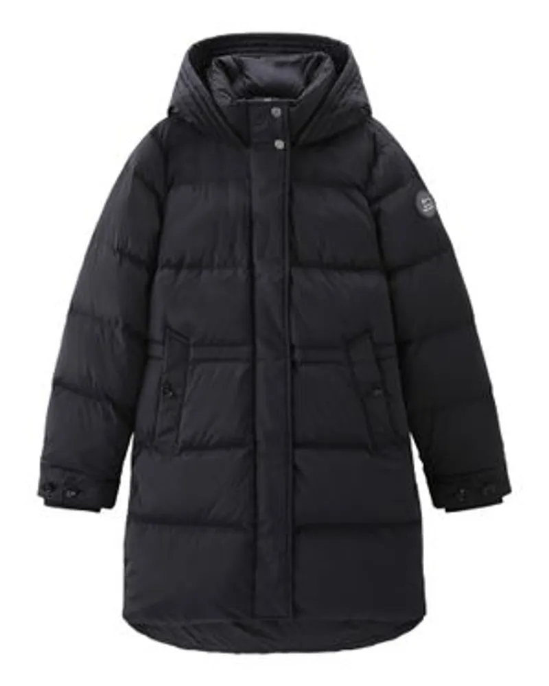 Woolrich Daunenjacke Alsea mit Kapuze Black