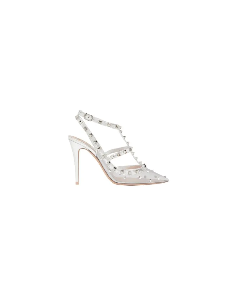 Valentino Garavani Slingpumps Rockstud Silver