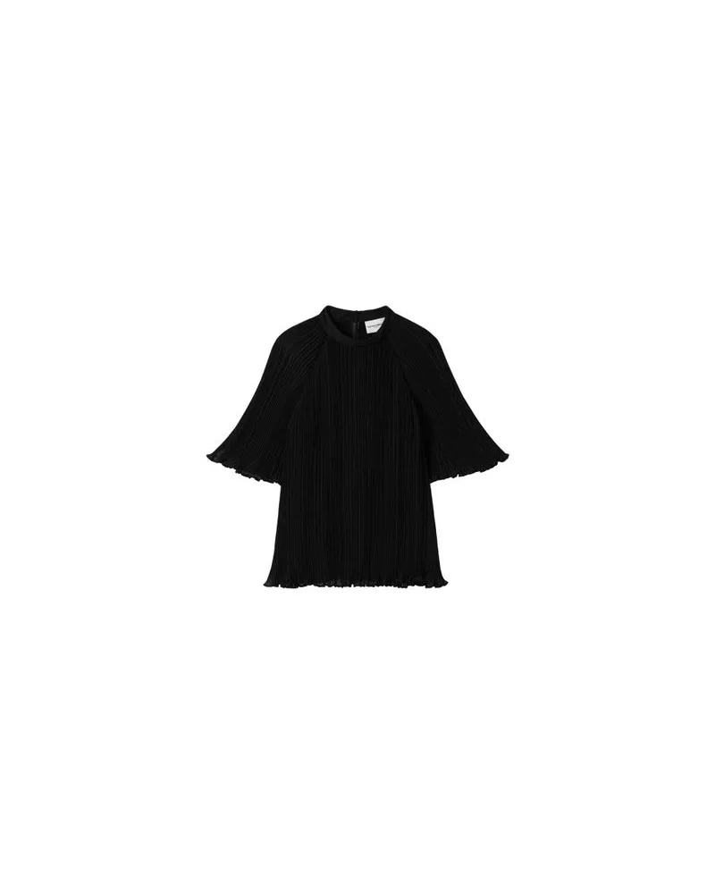 Claudie Pierlot Lockerer Plisseetop Black