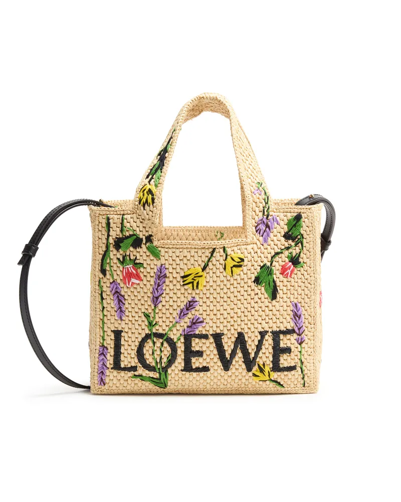 Loewe Kleine Tote Bag  Font Flowers aus Raffia 