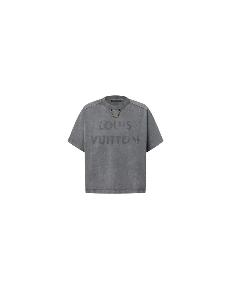 Louis Vuitton T-Shirt mit Vintage-Effekt Blue