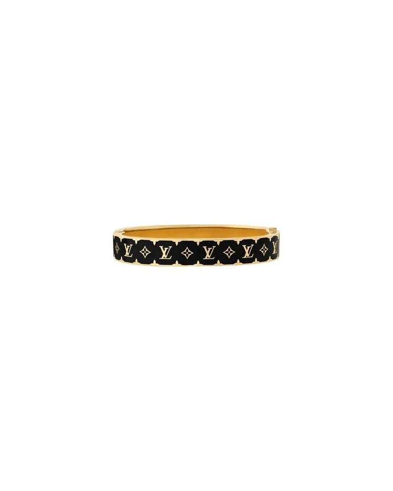 Louis Vuitton Nanogram Enamel Armband Black