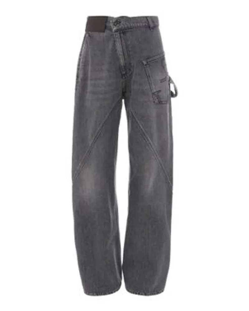 J.W.Anderson Denim-Jeans im verdrehten Workwear-Look Grey