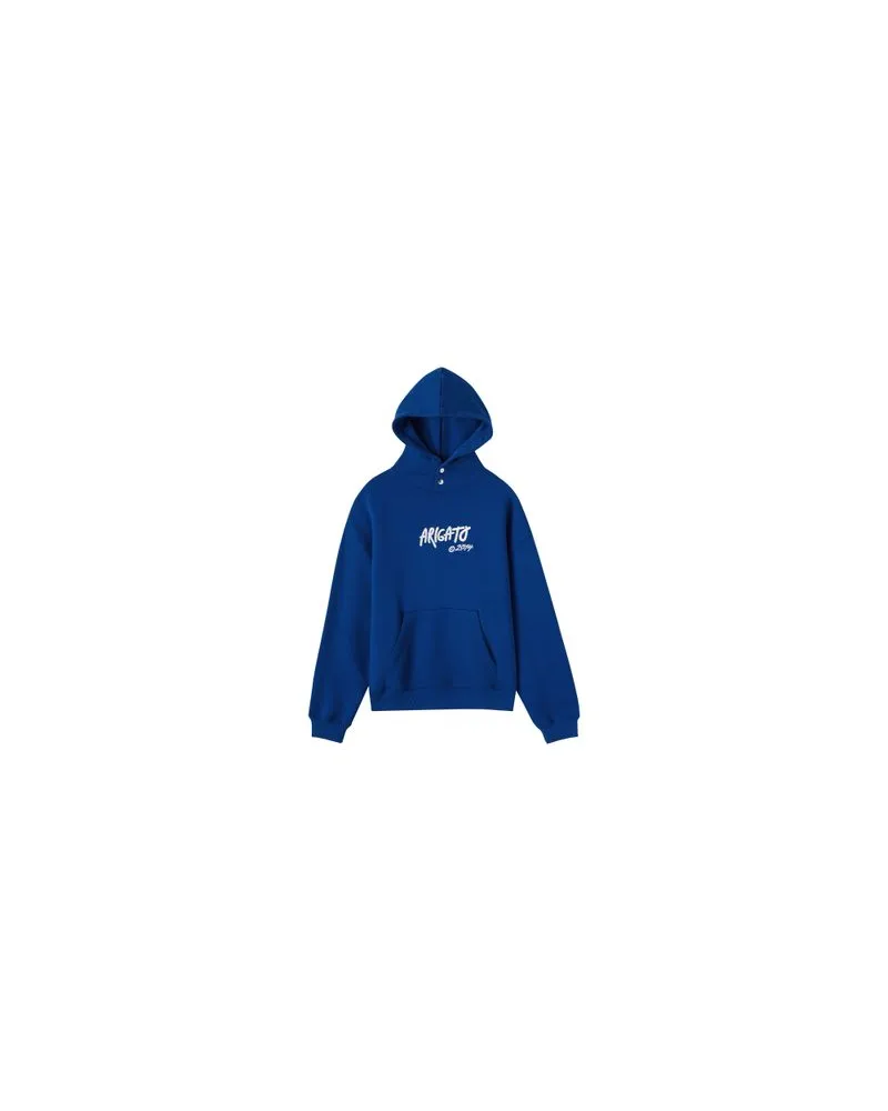 Axel Arigato Hoodie mit Arigato Tag Blue