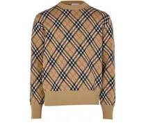 Wollpullover mit Check-Muster