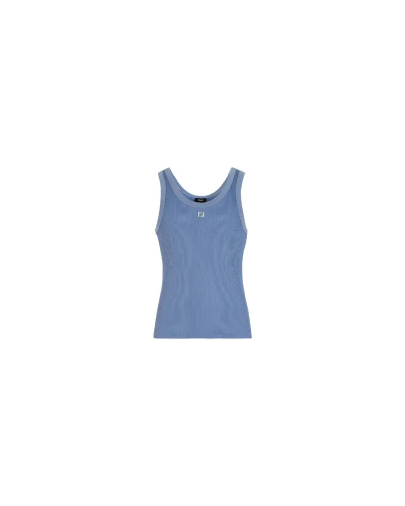 Fendi Tanktop In Regular Fit Mit Rundhalsausschnitt Blue