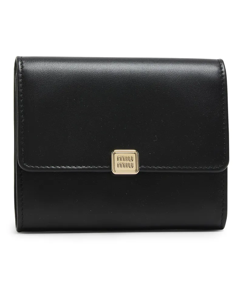Miu Miu Kleine Brieftasche aus Nappaleder Black