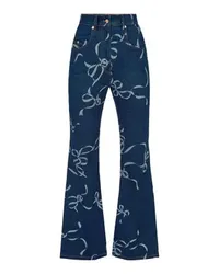 Nina Ricci Extreme Flared Jeans nprint Blue