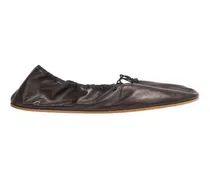 Ballerinas aus Leder mit runder Spitze