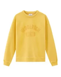 Woolrich Stückgefärbtes Rundhalssweatshirt Yellow