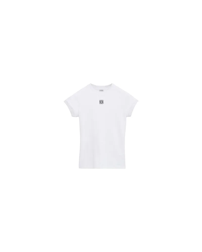 Loewe Fitted cotton blend t-shirt White
