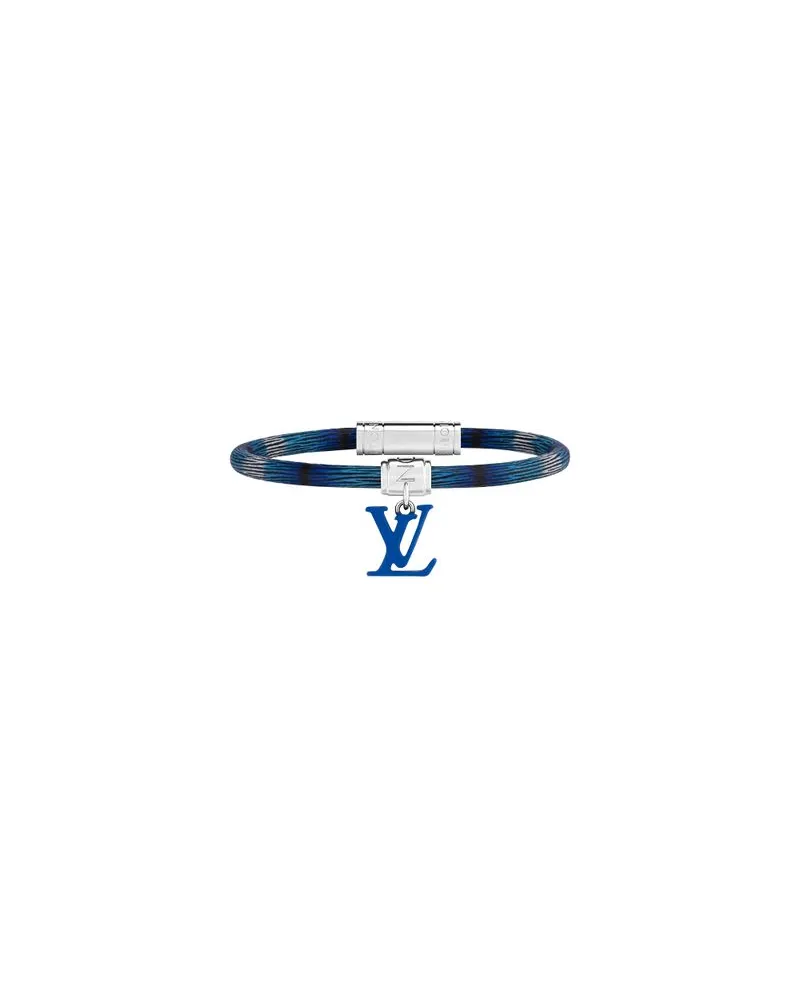 Louis Vuitton Keep It Shape Leather Bracelet Blue