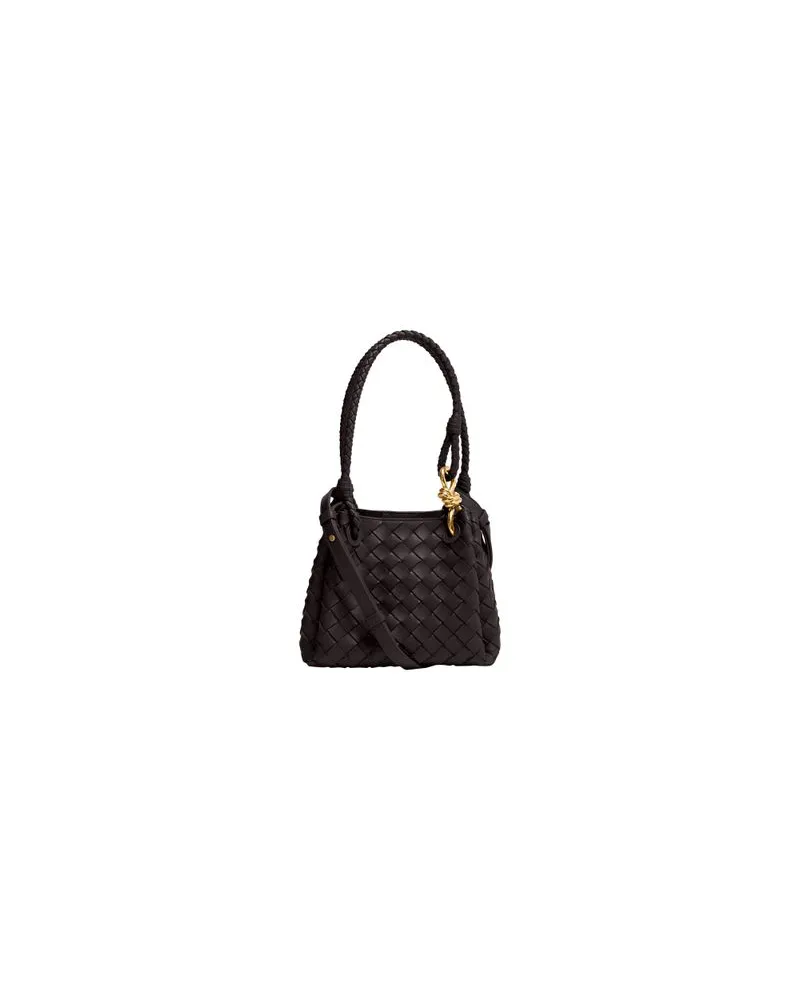 Bottega Veneta Kleine Tasche Parachute Gold