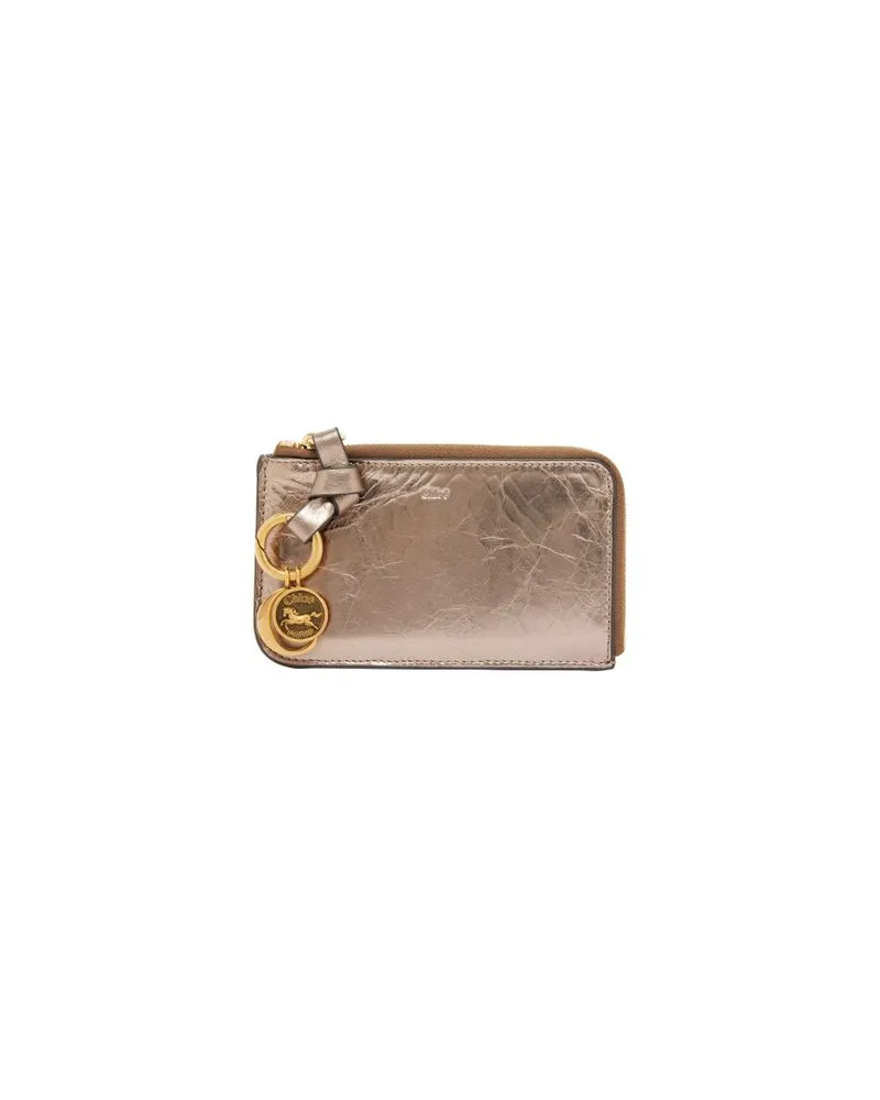 Bottega Veneta Kleine Tasche Parachute Gold