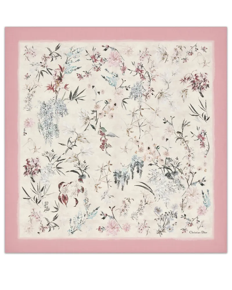 Dior Quadratisches Millefiori 90 Tuch Pink