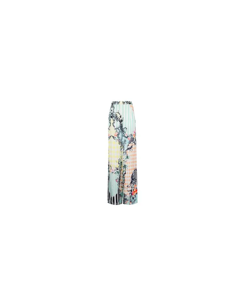 Balmain Hose Palazzo mit Barock-Printmotiv Multicolor