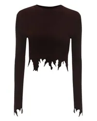 J.W.Anderson Langarm-Top mit Lasercut-Detail Brown