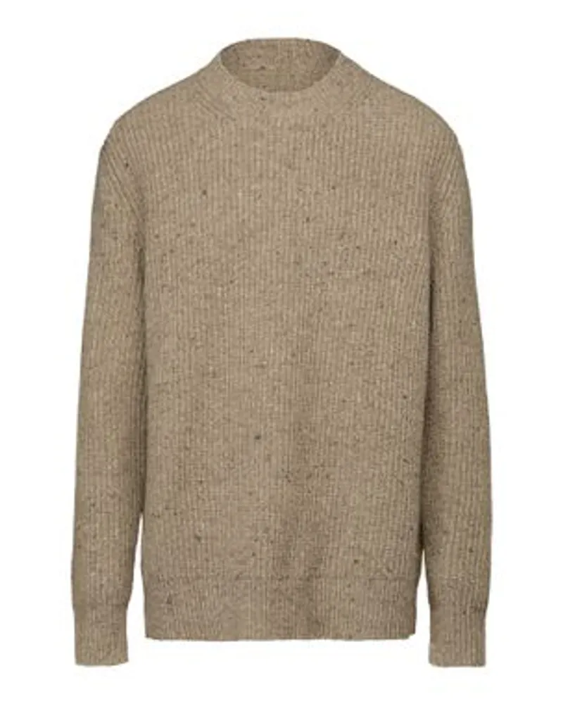 Maison Margiela Klassischer Strickpullover Donegal Brown