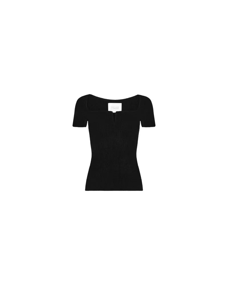 GALVAN Samt Top Freya Black