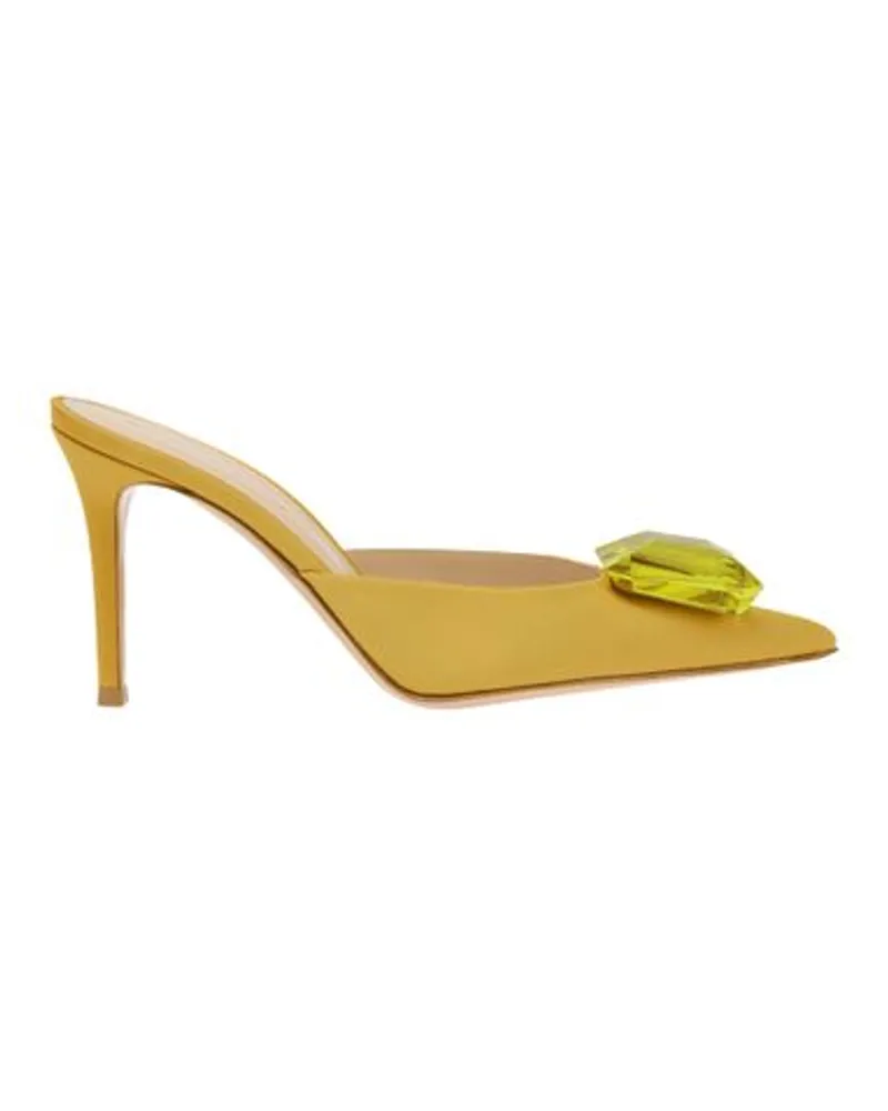 Gianvito Rossi Mules Jaipur 85 Yellow