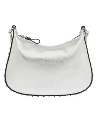 Valentino Garavani Kleine Hobo-Tasche Rockstud Silver