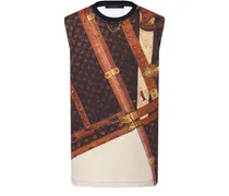 Ärmelloses T-Shirt mit LV Koffer-Motiv