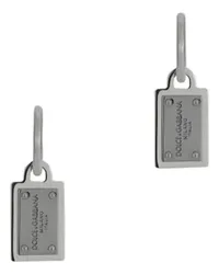 Dolce & Gabbana Ohrringe mit Logo-Tag Dolce&Gabbana Silver