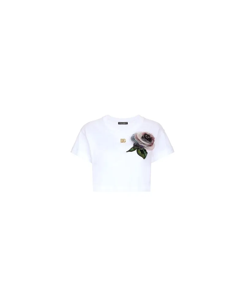 Dolce & Gabbana Kurzes Jersey-T-Shirt White