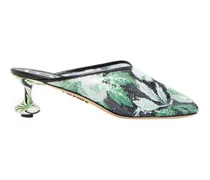 Mules mit floralen Pailletten Toy 45