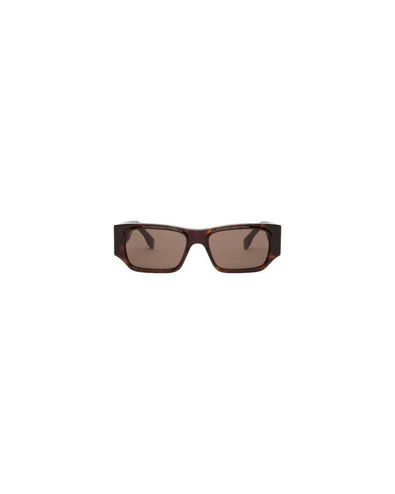 Fendi Brille Squared FF in rechteckiger Brown