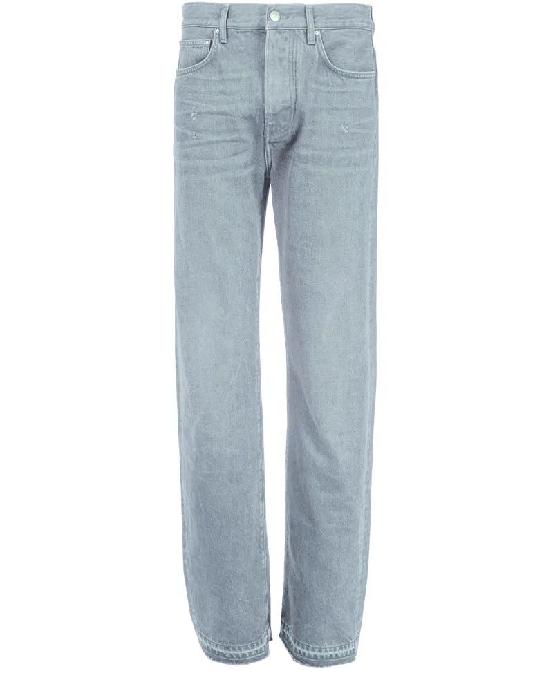 Amiri Released Hem Straight-Leg-Jeans mit ausgefransten Kanten 