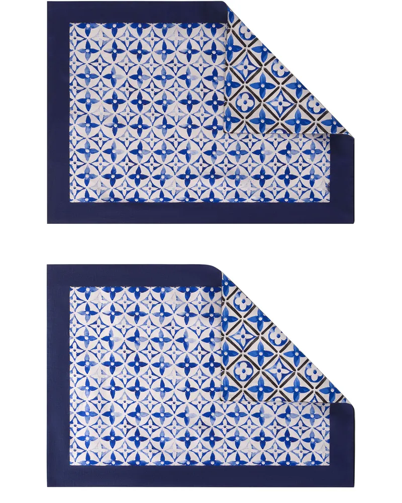 Louis Vuitton Set aus Tischunterlage und Serviette Blue