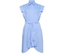 Hemdblusenkleid mit Gürtel aus Baumwoll-Popeline