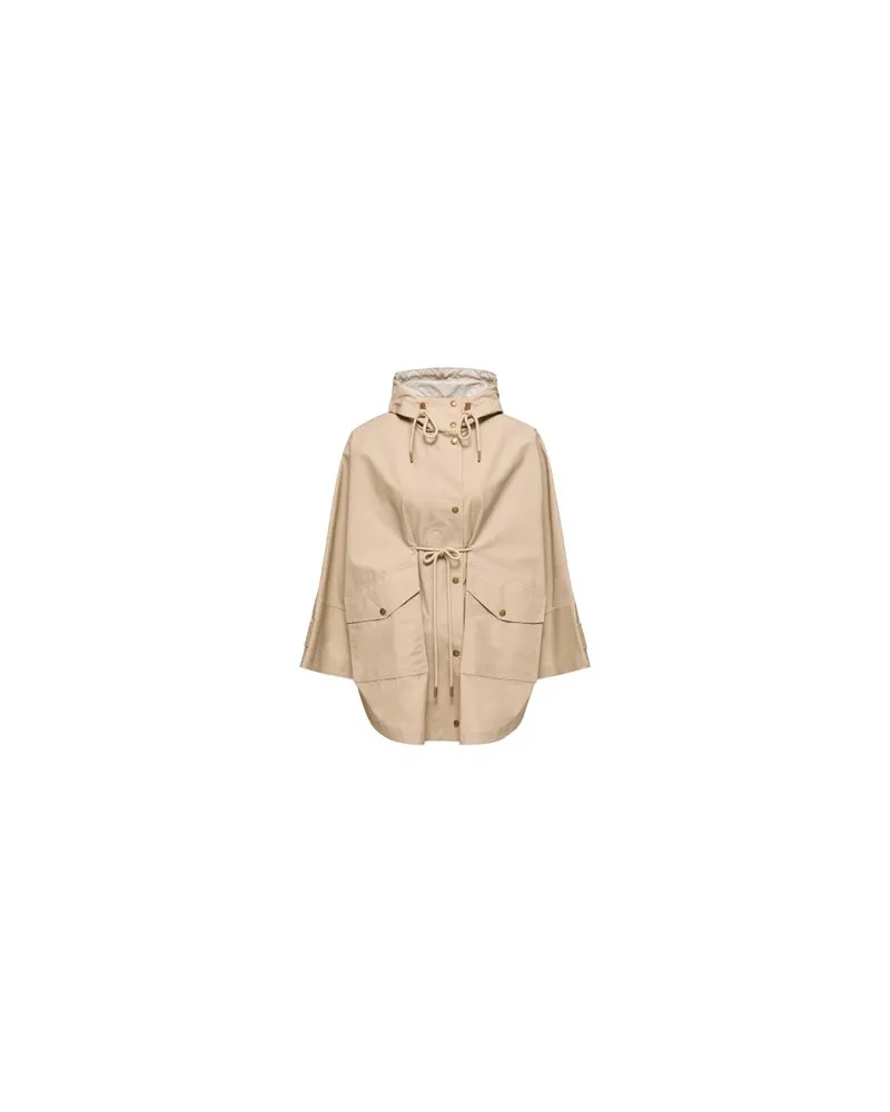 Moncler Langer Parka Brunnera Beige