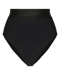 Dolce & Gabbana Jersey-Slips mit hoher Taille Black