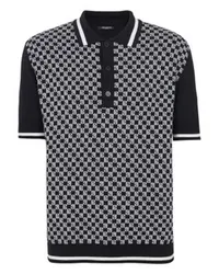 Balmain Poloshirt %ini-Monogramm Black