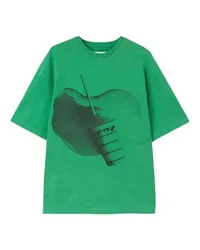 Jil Sander T-Shirt mit Print Green