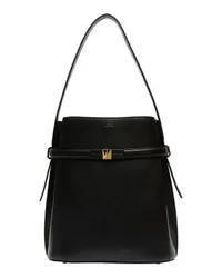 Totême Beuteltasche Belted Bucket Bag Black