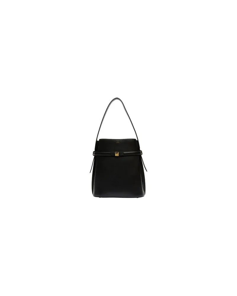 Totême Beuteltasche Belted Bucket Bag Black