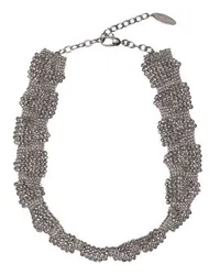 Brunello Cucinelli Sculptured-Choker-Halskette Grey