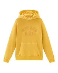 Woolrich Stückgefärbter Kapuzenpullover Yellow