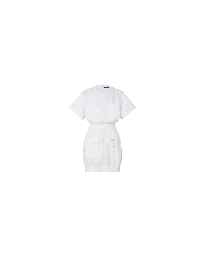 Louis Vuitton Utility Style Woven Insert Dress White