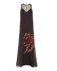 Fendi Langes, ärmelloses Kleid Burgundy