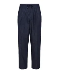 Brunello Cucinelli Hose in Leisure Fit mit doppelten Bundfalten Blue