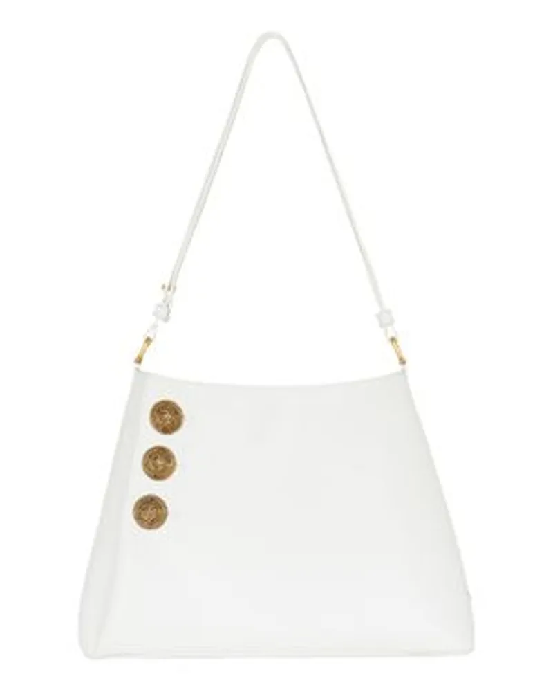 Balmain Handtasche „emblème shoulder White