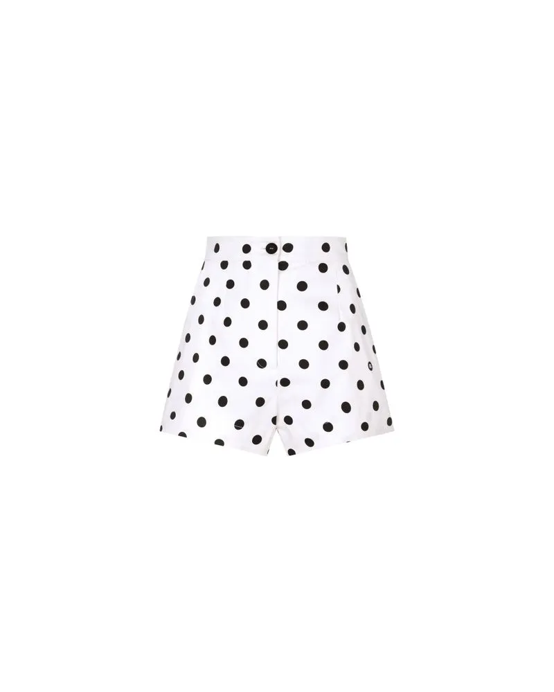 Dolce & Gabbana Gepunktete Shorts White