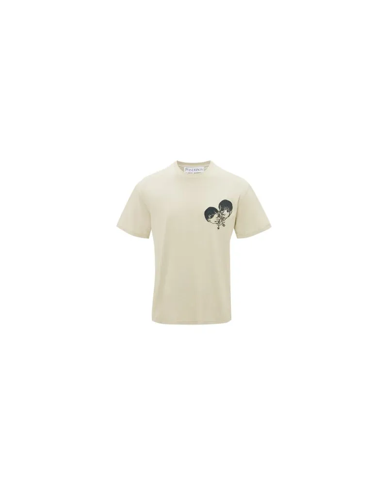 J.W.Anderson Besticktes Pol Anglada Artwork-T-Shirt Beige