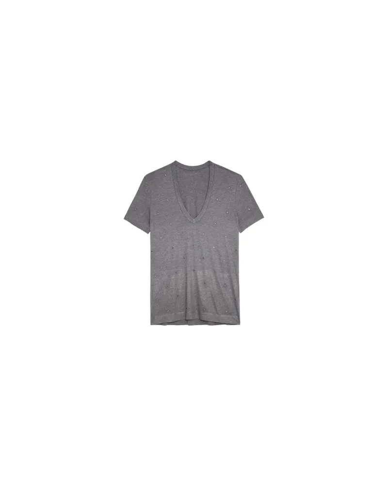 Zadig & Voltaire T-Shirt Wassa Strass Grey