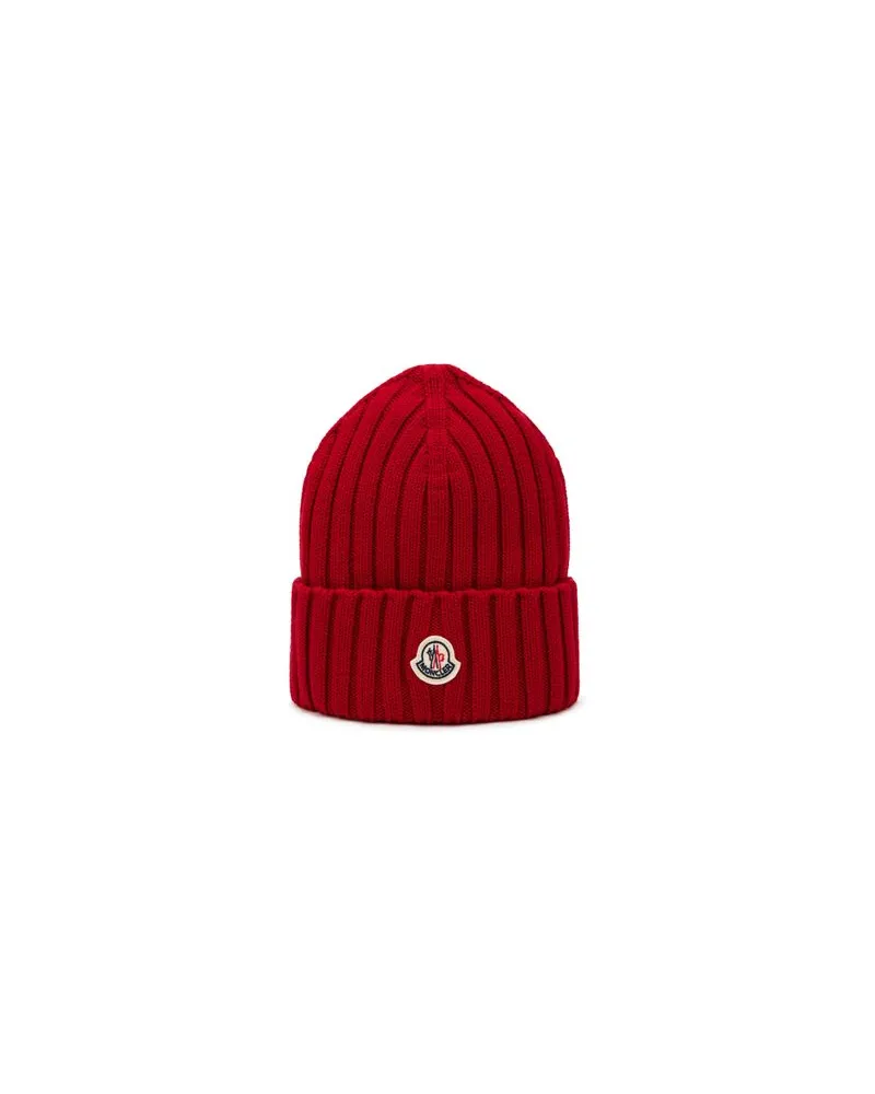 Moncler Mütze mit Logo Red